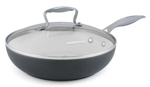Greenlife 12 piece hard anodized nonstick ceramic classic cookware set Pan with Lid