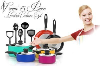 Vremi Piece Nonstick Cookware Set