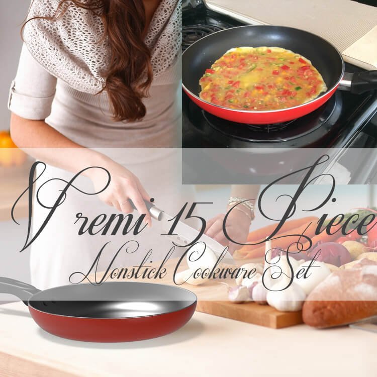 Vremi 15 Piece Nonstick Cookware Set Feature