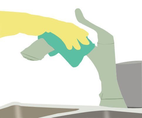 how to clean kitchen faucet