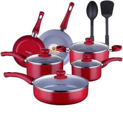 AMERICOOK Ceramic Pots and Pans Cookware Set