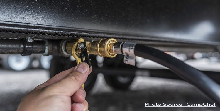 How to connect a gas grill to RV
