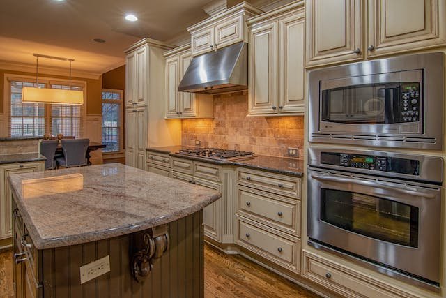 Modern appliances in a traditional kitchen
