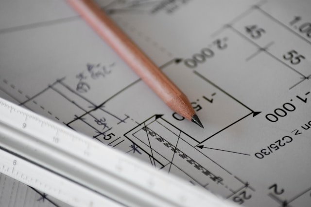 Pen on a plan 